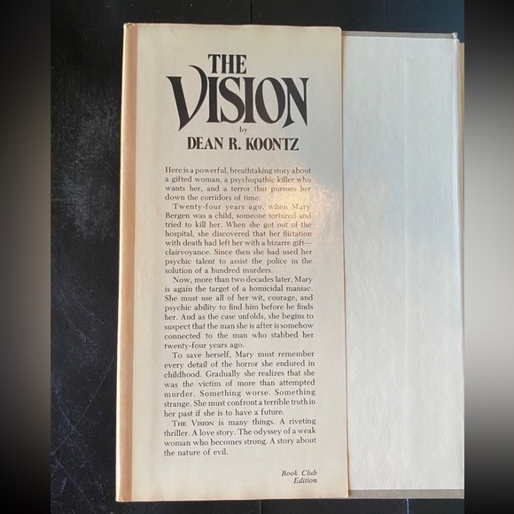 Vintage 1977 Book Club Edition The Vision by Dean R. Koontz Hardback Book - Picture 7 of 9